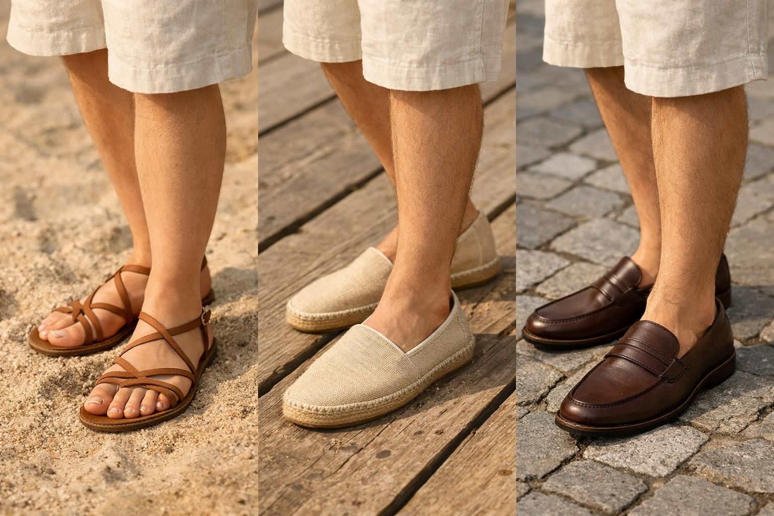 Quelles chaussures porter avec un short : sandales, espadrilles ou mocassins découvrez comment choisir les chaussures parfaites pour accompagner un short : sandales, espadrilles ou mocassins, pour un style estival et confortable.